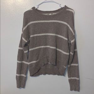 Knitted Slouch Striped Sweater
